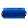 Exell Battery Rechargeable Battery 2/3AA NiCd 1.2V 450mAh with Tabs for Solar Light EBC-2/3AA-WT